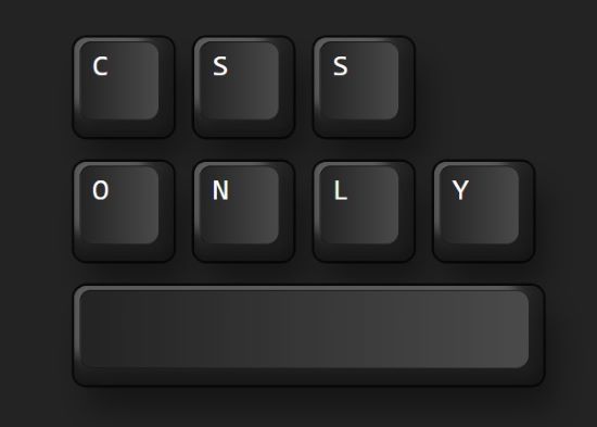 Имитация клавиш у клавиатуры на CSS